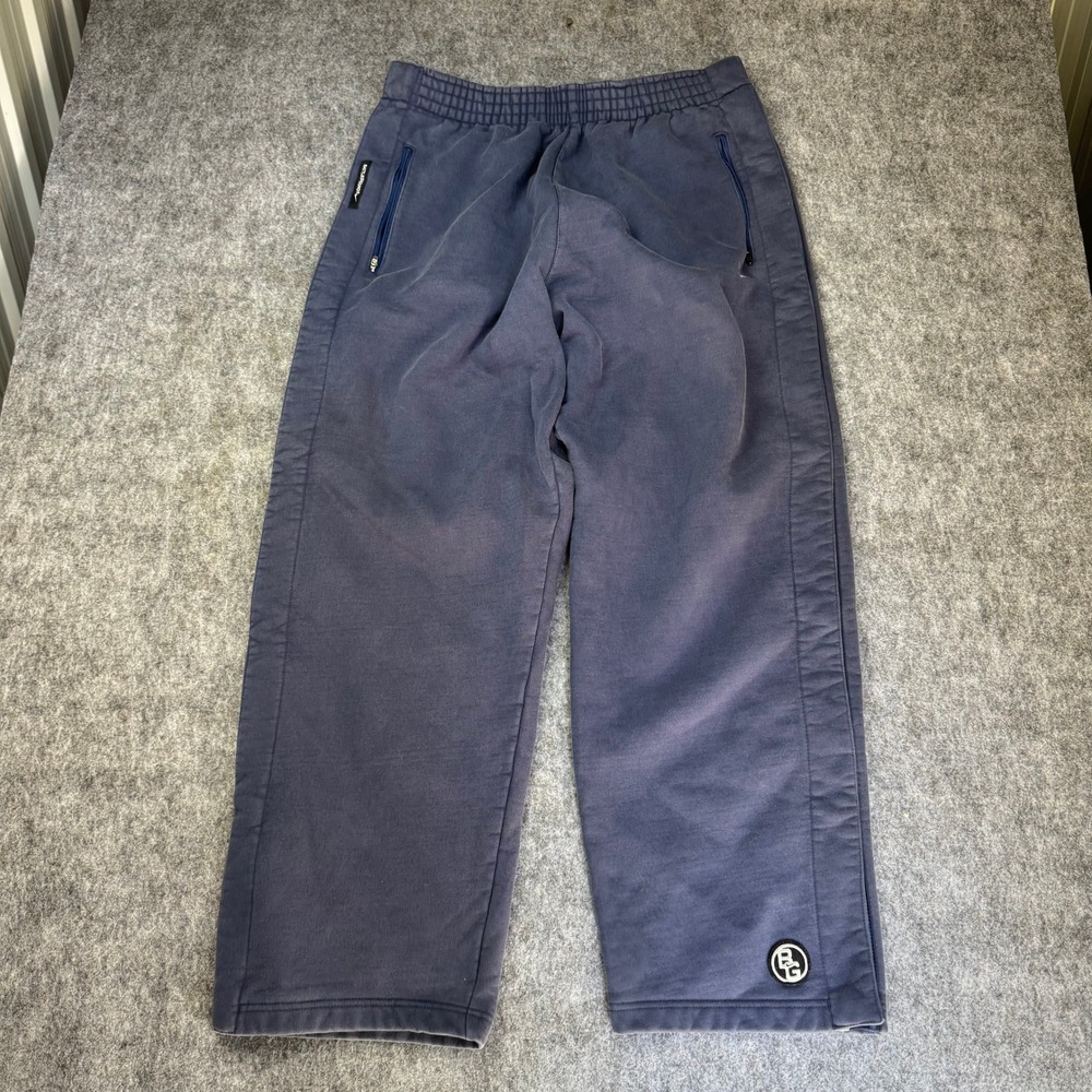 Nike BCG Battlegrounds Track Pants Mens Large Blue Snap Side Sweatpants Y2K